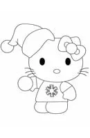 Hello Kitty kleurplaat 4